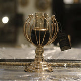 Eleanor Caged Candle Holder, Classical Iron Candle Holder With Stand, Gold Lantern Metal Candlestick, Nordic Home Decor Wrought Iron Candle Holder, Metal Candlestick Wedding Bedroom Table Decoration