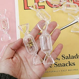Candy Shaped Storage Box, Mini Clear Jewelry Case for Storage, Transparent Small Items Jewelry Pills Pack, Mini Jewelry Organizer, Multipurpose Mini Item Organizer,  Travel Plastic Beads Jewelry Storage