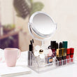 Makeup Dresser With Mirror, Acrylic Cosmetic Storage Box, Simple Dresser Storage Shelf, Acrylic Lipstick Cosmetic Organizer With Mirror