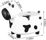 Happy Cow Tissue Box With Holder, Plastic Toothpicks Tissue Dispenser, Cartoon Cow Decorative Plastic Tissue Box, 2 in 1 Multifunctional Toothpick Holder Tissue Box, Facial Paper Dispenser Organizer for Bathroom Home