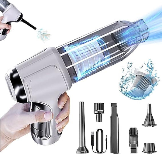 4 In 1 Wireless Vacuum Cleaner, 9000Pa Handheld Car Vaccum Cleaner, Dust Blowing and Sucking Machine, Multifunction Wireless Charging Vacuum Cleaner, Electronic Dust Collector Cleaner for Home Sofa, Suction Vacuum Cleaner for Car Home
