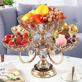 Multilayer Candy Platter, European Metal Fruit Bowl, Creative Light Luxury Snack Candy Plate,  Home Living Room Coffee Table Tray, Decorations Fruit Bowl, Rotatable Fruit Basket