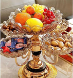 Multilayer Candy Platter, European Metal Fruit Bowl, Creative Light Luxury Snack Candy Plate,  Home Living Room Coffee Table Tray, Decorations Fruit Bowl, Rotatable Fruit Basket