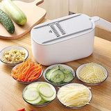 Artifact Vegetable Cutting Shredder, Household Multifunction Slicer Grater, Double Draining Hand Guard Design Fruit Peeler, Professional Grater With Adjustable Blades, Manual Vegetable Cutter, Kitchen Salad Food Chopper With Container And Drain Basket