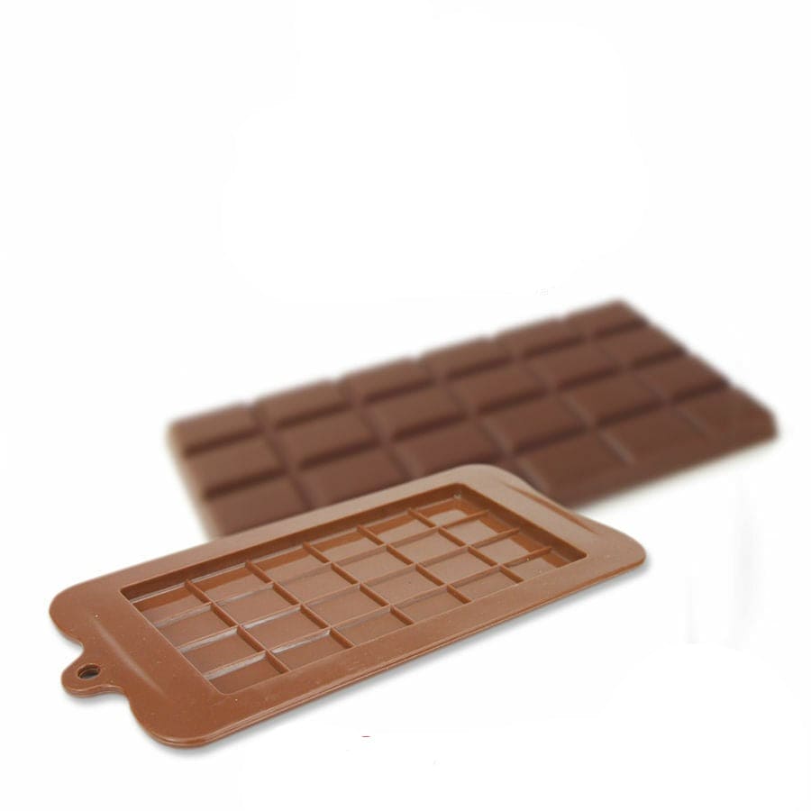 Silicone Cube Bar Mold, 24 Cavity Chocolate Bar Mold, Candy Maker Sugar Mold Bar, Bakeware Kitchen Baking Tool, Block Ice Tray, Non-Stick Reusable Candy and Energy Bar Mold, Cake Decoration Tools
