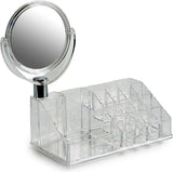 Makeup Dresser With Mirror, Acrylic Cosmetic Storage Box, Simple Dresser Storage Shelf, Acrylic Lipstick Cosmetic Organizer With Mirror
