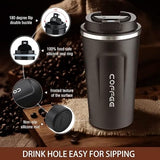 Portable Travel Coffee Mug, Smart Digital Coffee Mug, Temperature Display Coffee Mug, Portable Tumbler Thermos Cup,Car Thermos Coffee Mug Travel Mug with Leak-proof Lid for Coffee, Tea, Cold Beverage, Ice Drinks, Travel Thermal Bottle