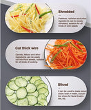 Artifact Vegetable Cutting Shredder, Household Multifunction Slicer Grater, Double Draining Hand Guard Design Fruit Peeler, Professional Grater With Adjustable Blades, Manual Vegetable Cutter, Kitchen Salad Food Chopper With Container And Drain Basket