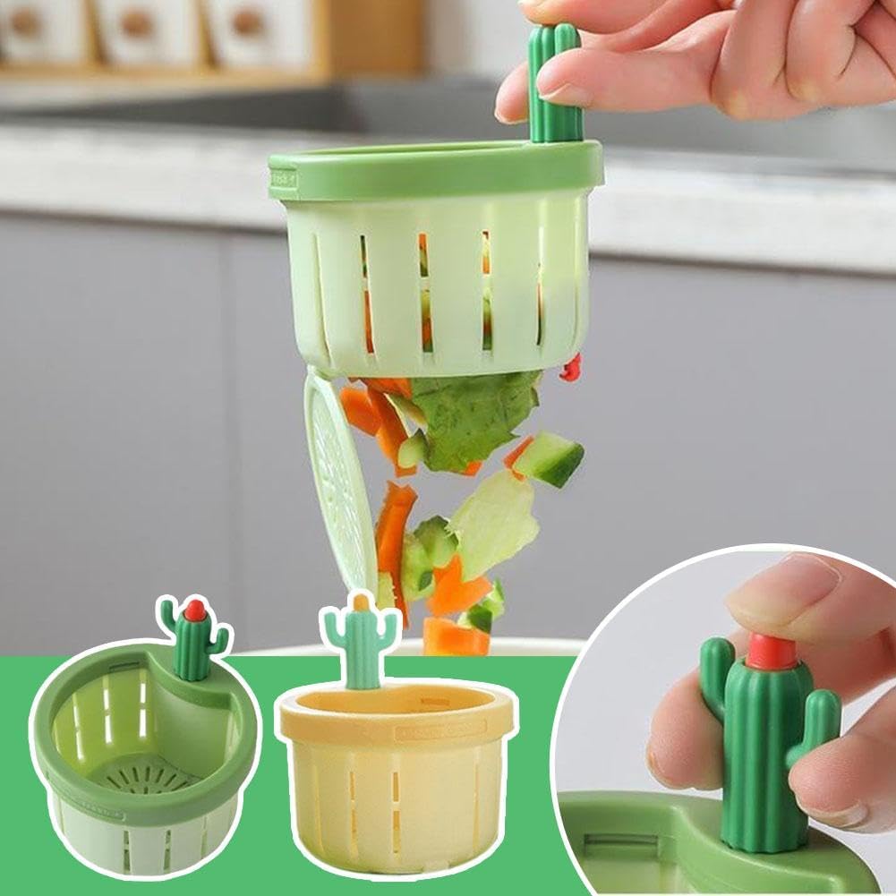Cactus Sink Drain Basket | Kitchen Sink Strainer with Hands-free Waste Removal