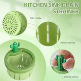 Cactus Sink Drain Basket | Kitchen Sink Strainer with Hands-free Waste Removal