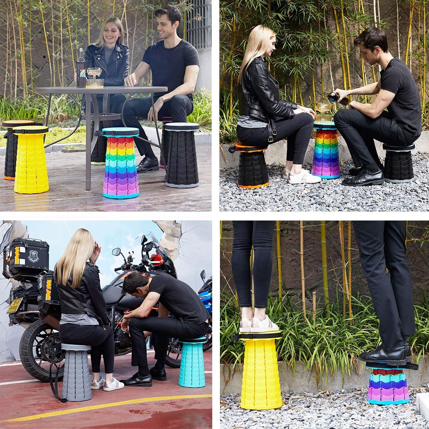 Foldable Portable Stool | Adjustable Telescopic Camping Stool | Heavy Duty Collapsible Seat for Fishing, Travel & Outdoor Use