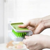 Cutlery Cleaning Brush, U-Shaped Cleaning Brushes, Double Sided Blade Brush, Multifunction Kitchen Knife Fork Chopsticks Tableware Cleaning Tool, Bristle Hand Guard Brush, Descaling Knife Pan Pot Cleaner, Kitchen Tableware Brush