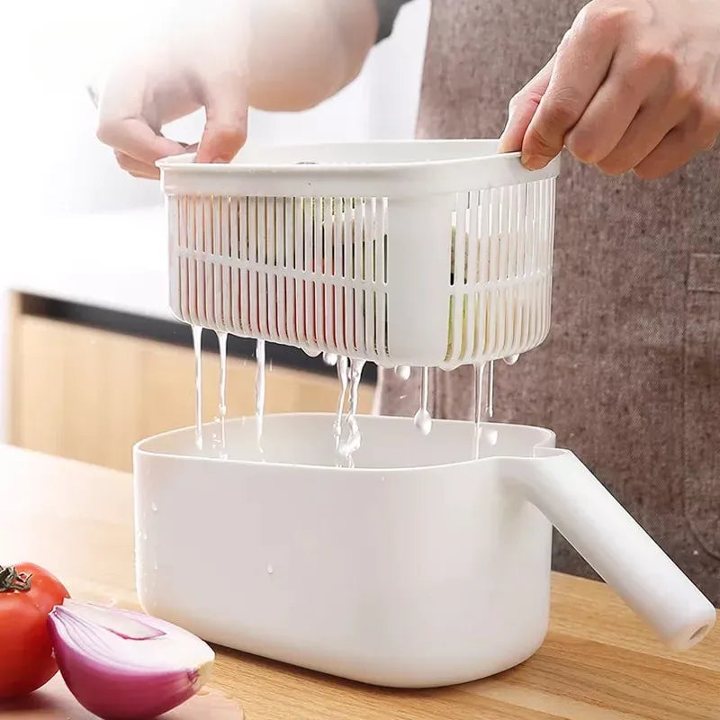 Artifact Vegetable Cutting Shredder, Household Multifunction Slicer Grater, Double Draining Hand Guard Design Fruit Peeler, Professional Grater With Adjustable Blades, Manual Vegetable Cutter, Kitchen Salad Food Chopper With Container And Drain Basket