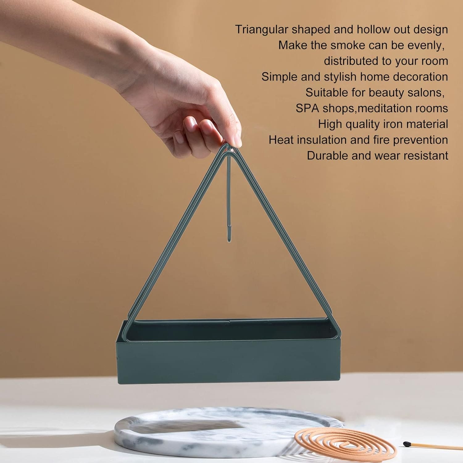 Triangle Coil Holder, Iron Mosquito Incense Box, Creative Mosquito Coil Holder With Tray, Mosquito Repellent Incense Rack, Creative Incense Rack Home Tools, Anti-Scald Mosquito Coil Holder With Tray