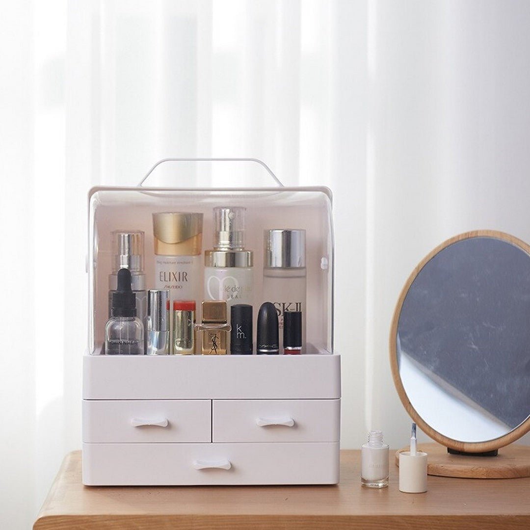 Cosmetic Organizer | Makeup Storage Box with Compartments & Drawers