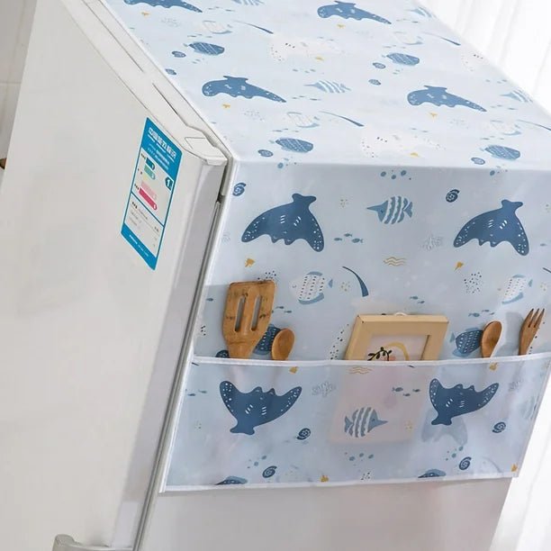 Cotton Dust-Proof Refrigerator Cover – Protective Storage Organizer