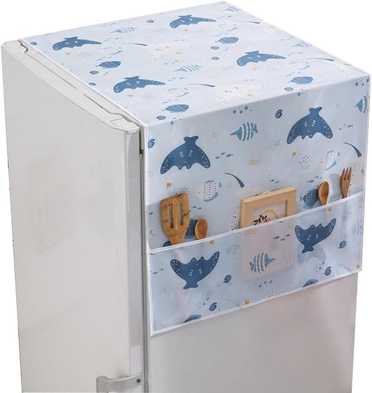 Cotton Dust-Proof Refrigerator Cover – Protective Storage Organizer