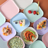 Creative Dish Set – 10 Colorful Plastic Plates, Microwave & Dishwasher Safe
