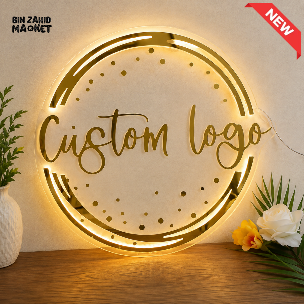 CUSTOM ROUND LED ACRYLIC BUSINESS LOGO SIGN