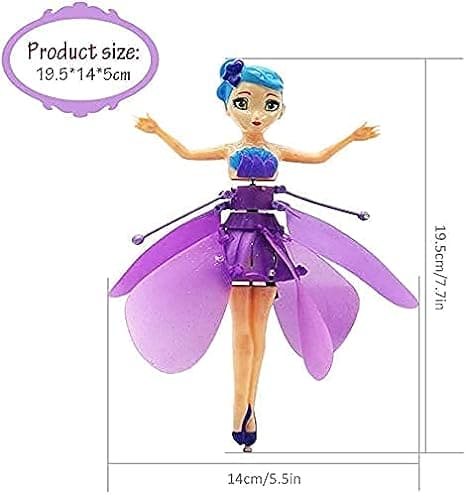 Flying Fairy Doll, Magical Flying Princess, Sensor Princess Flying Doll, Sky Dancer Flying Butterfly Doll, Infrared Induction Flying Light Up Toy, Hand Control Helicopter Doll