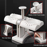 Double Head Dumpling Maker, Press Dumpling Mold, Automatic Dumpling Maker Mold, Two at Once Dumpling Wrap, Creative Momo Maker Machine, Stainless Steel Multifunction Dumpling Maker, Kitchen Dough Maker Gadget