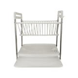 Solid Multifunctional Dish Rack, Utensils Dishes Drying Drainer, Two Level Kitchen Rack, Dish Drying Rack, Dishes Cutlery Dry Rack, Kitchen Bowl Plate Tableware Rack, Dinnerware Organizer Basket