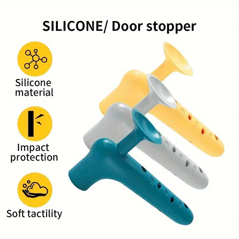 2 In 1 Silicon Door Knob Cover, Anti-Collision Door Knob Pad, Noiseless Suction Cup Doorknob Cover, Children's Safety Door Handle, Antistatic Silicone Door Knob Cover