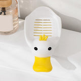 Crown Duck Soap Dish, Cute Duck Soap Dish With Drain, Double Wall Soap Box, Separatable Cartoon Soap Box, Bathroom Kitchen Sink Countertop Soap Box