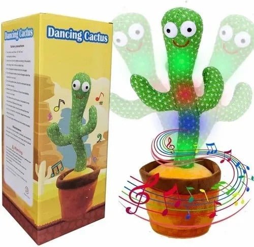 Dancing & Talking Cactus Toy | Singing Mimicking Cactus with Lights | Funny Dancing Plush Toy for Kids