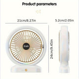 Mini Desktop Fan with Light – Portable Cooling Fan