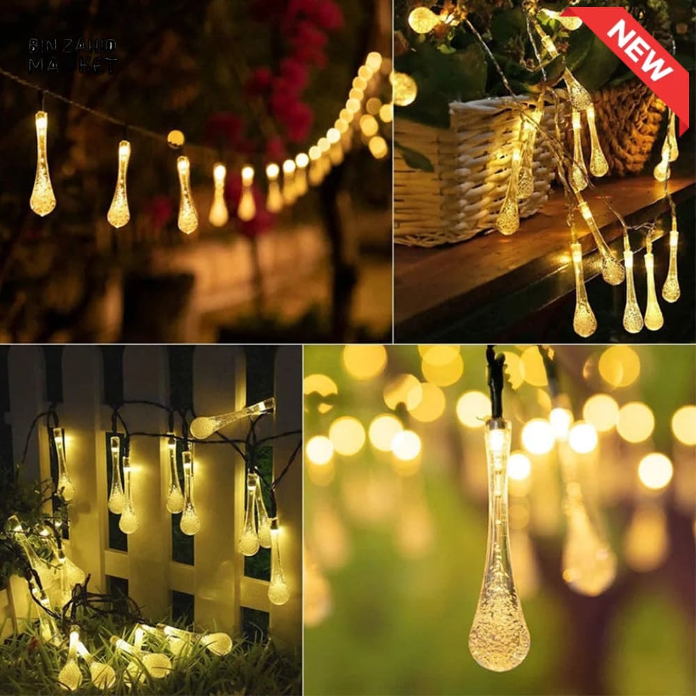 DECORA GOLDEN LED STRING LIGHTS WARM GLOW ISLAMIC HOME DECOR - WATER STRINGS