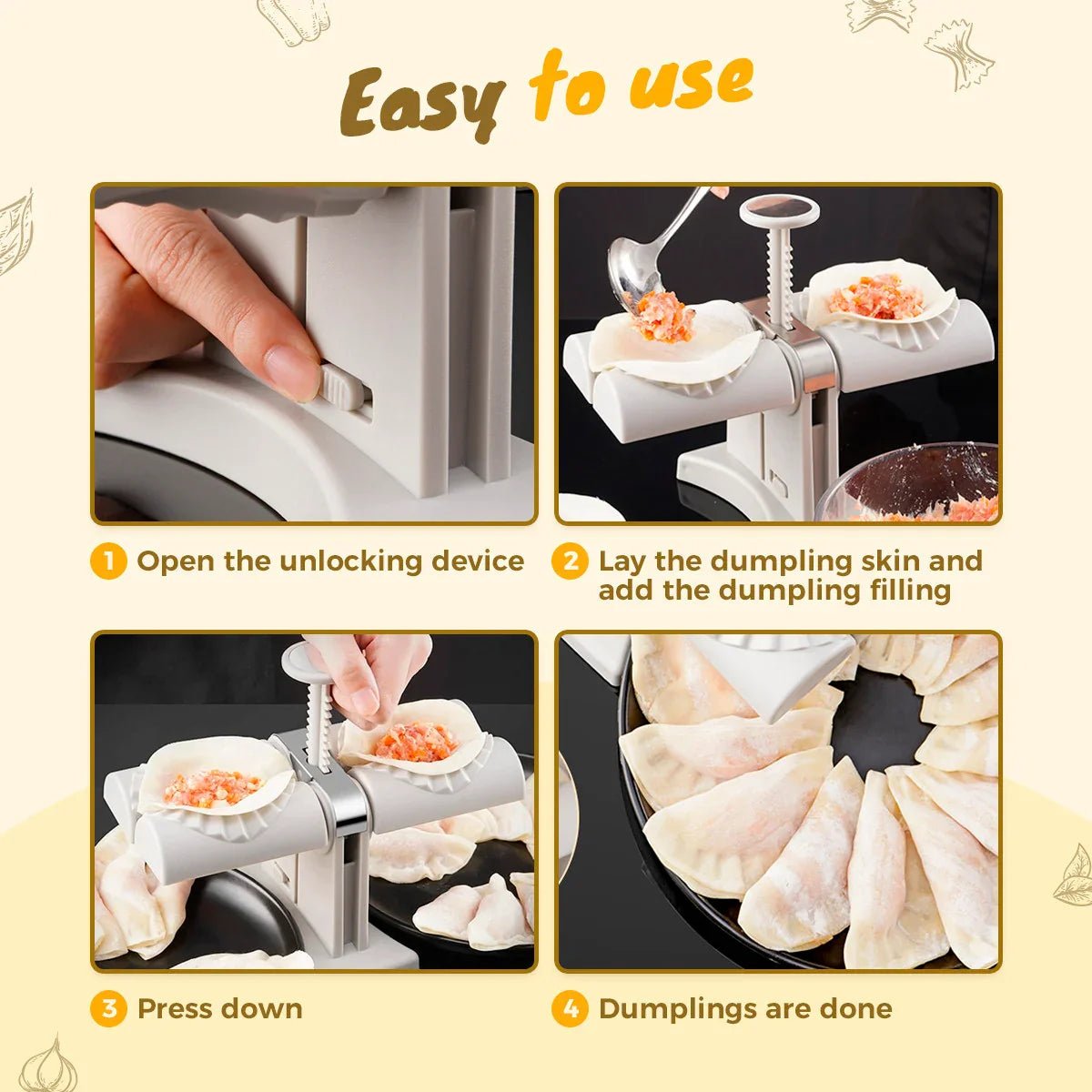 Double Head Dumpling Maker – Automatic Dumpling & Samosa Mold Press Tool