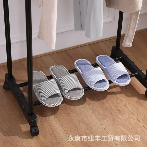 Double Pole Clothes Rack – Adjustable Garment Organizer