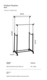 Double Pole Clothes Rack – Adjustable Garment Organizer