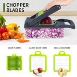 A.Q Multifunctional 12 in 1 Nicer Dicer Vegetable Cutter – Veggie Chopper, Slicer & Grater