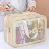 Frosted Makeup Bag – Large Capacity & Waterproof Cosmetic Pouch