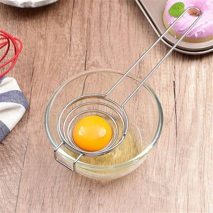 Stainless Steel Egg Separator – Yolk & White Divider