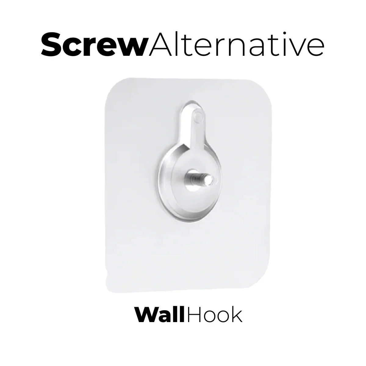 Drill-Free Wall Hanging Kit – 10 Strong Adhesive Hooks with Screw Design