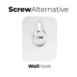 Drill-Free Wall Hanging Kit – 10 Strong Adhesive Hooks with Screw Design