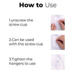 Drill-Free Wall Hanging Kit – 10 Strong Adhesive Hooks with Screw Design