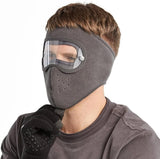 Dustproof Winter Face Mask with Eye Shield | Windproof Fleece Mask for Outdoor Protection | Full Coverage Warm Mask