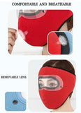 Dustproof Winter Face Mask with Eye Shield | Windproof Fleece Mask for Outdoor Protection | Full Coverage Warm Mask