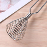 Spiral Head Egg Beater, Stainless Steel Spring Swirling Beater, Hand Mixer Kitchen Tool for Mixing, Manual Hand Mixer