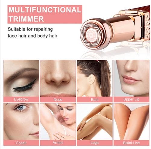 2 In 1 Facial Epilator, New Electric Eyebrow Trimmer, Portable Hair Remover, Painless Shaver for Women Bod, Facial Eyebrow Trimmer, USB Rechargeable Hair Shaving Device