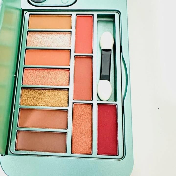 iPhone Makeup Palette, 11 Color Eyeshadow Palette with Mirror Back, Eyeshadow Highlighter Blusher Palette