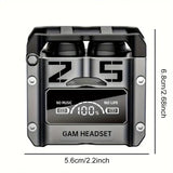 M25 Gaming Wireless Earbuds, TWS Wireless Headphones Earphones, Bluetooth Touch Control Noise Reduction Stereo Earbuds, Stereo Sports Waterproof Earbuds With MIC