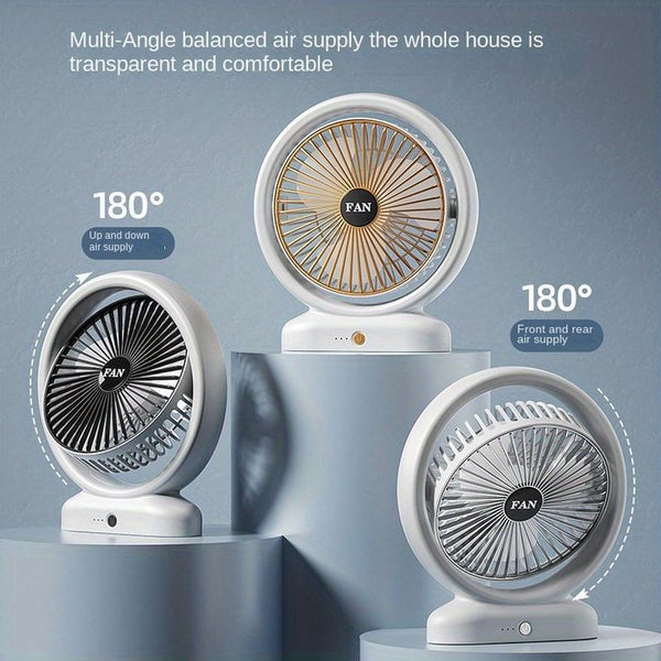 Mini Desktop Fan with Light – Portable Cooling Fan