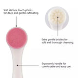 3D Double-Sided Silicone Face Cleanser Brush | Deep Cleansing & Facial Massage Tool