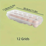10 Grid Snap On Egg Box, Stackable Egg Storage Box With Lid, Transparent Freestanding Egg Tray, Anti-Collision Egg Fresh Box With Lid, Clear Stackable Egg Storage Container