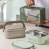 Electric Lunch Box Food Warmer – Stainless Steel Portable Heated Lunch Box for Office, School & Travel